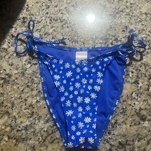 Xhilaration Floral Blue Swim Bottom